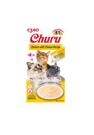 Ciao Churu Cream Tavuklu ve Peynirli Kedi Ödül Kreması 4 x 14 G
