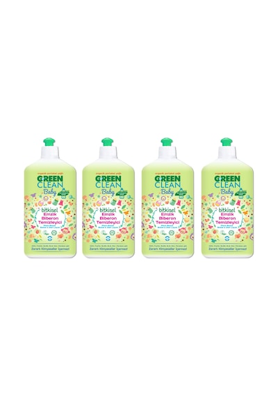 U Green Clean Baby Organik Portakal Yağlı Bitkisel Biberon ve Emzik Temizleyici 4 x 500 ML