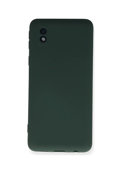 Samsung Uyumlu Galaxy A01 Core Kılıf Nano İçi Kadife Silikon - Koyu Yeşil -