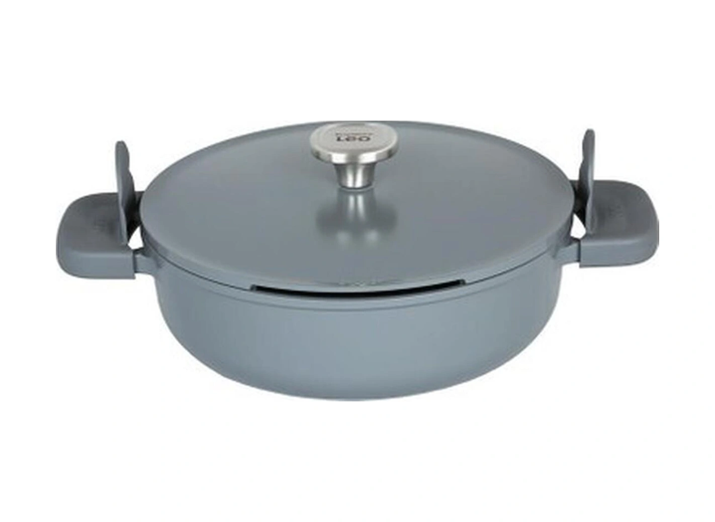 Berghoff Leo Phantom Kapaklı Yapışmaz Sote Tenceresi 28 Cm Smoked Grey Bakır - Siyah