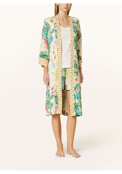 Mey Mystic Jungle Kadın Kimono, Modal Karışımlı Jersey, Desenli, Kontrast Borulu, Şal Yaka Yeşil Mey Mystic Jungle Kadın Kimono, Modal Karışımlı Jersey, Desenli, Kontrast Borulu, Şal Yaka Yeşil