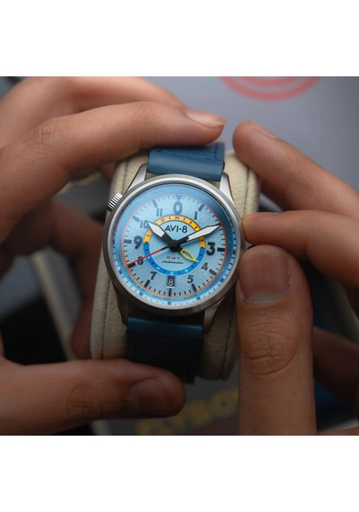 Avı-8 Flyboy Wingman Worldtimer Gmt Av-4120-03 Otomatik Erkek Kol Saati Metalik Gri