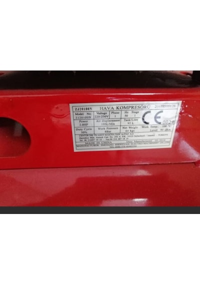 Attlas ZJ20100 N 2 Hp 8 Bar 92 LT Monofaze Kompresör