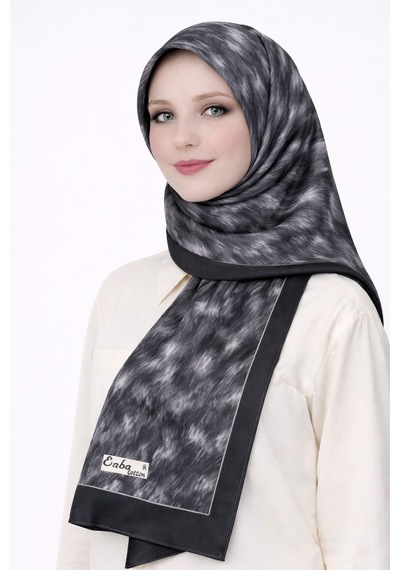 Mim Eşarp Enba Bambi Şal 75x190 Cm Siyah - Gri
