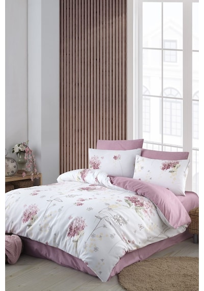 Mystory Home Viola Lastikli Çarşaflı Çift Kişilik Nevresim Takımı 200 x 220