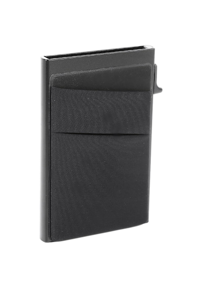 Valkyrie Premium Slim Metal Otomatik Kartlık Rfıd Korumalı, Mekanizmalı, 10+ Kart Kapasiteli Siyah Siyah