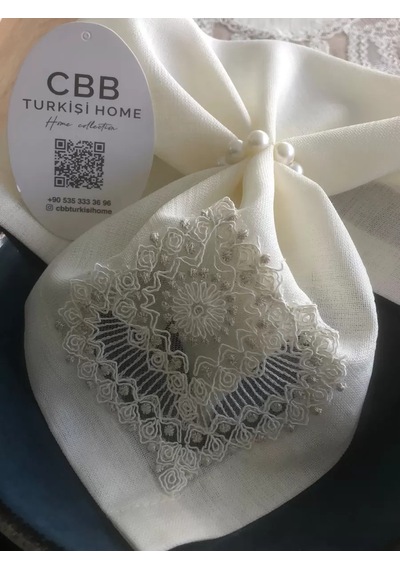 Buradabulabilirsin Sofra Takımı Kartanesi Gardenya Keten Yemek Takımı 160x220 Masa Seti 26 Parça Runner Set Kreme Gold Bbz