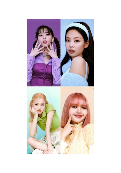 Kpop-blackpink Büyük 13 No Kartpostal 10cm 15cm Desenli 4'lü Kartpostal Seti