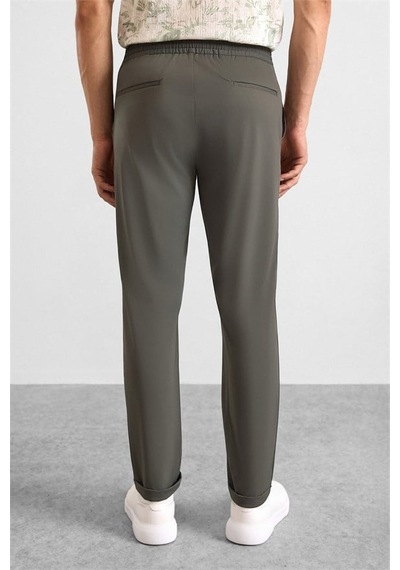 Süvari Koyu Haki Slim Düz Jogger Pantolon Pn2020500758-yh5