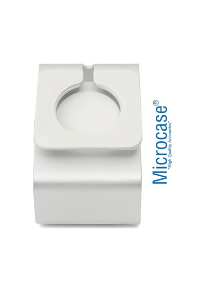 Microcase Apple Uyumlu iOS Watch Se 44 Mm Için Alüminyum Şarj Standı - Gümüş (453927494)