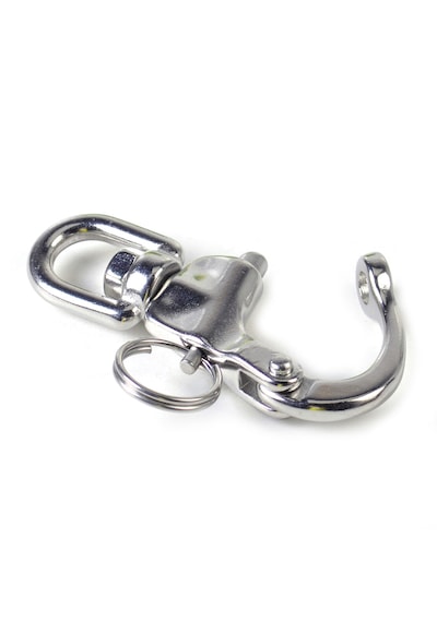 2'li Fırdöndülü Mandar Kilidi. 12mm. Snap Shackle. 304 Krom