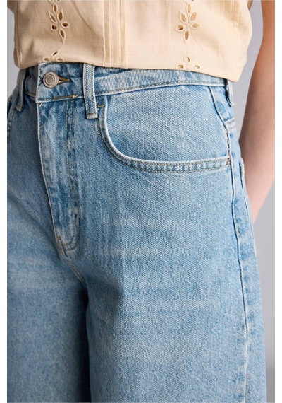 Defacto %100 Pamuk Barrel Fit Normal Bel Jean Pantolon I2379ax26aunm39 Mavi-nm39
