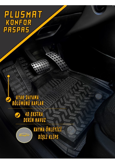Oto Paspas Havuzlu Ekstra Derin Havuzlu Paspas Universal Kalıp He