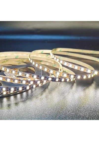 5 Volt 2835 120 Ledli 5mm Şerit Led Amber Sarı 5 Metre