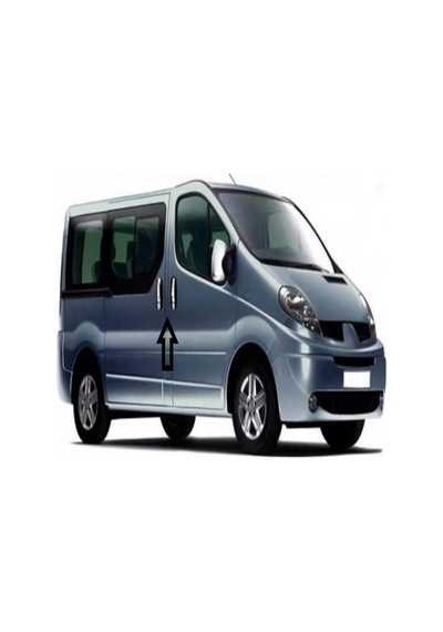 Renault Trafic Uyumlu 2001-2014 Krom Kapı Kolu 4 Kapı Paslanmaz Çelik