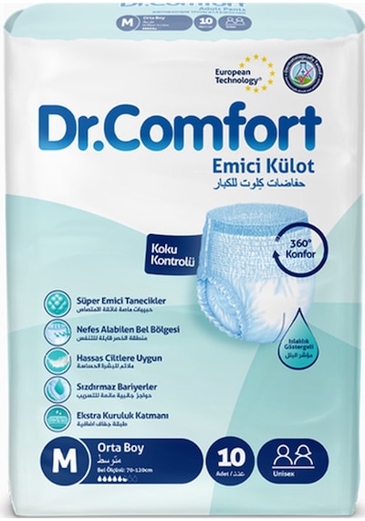 Dr.Comfort Yetişkin Emici Külot M 10'Lu