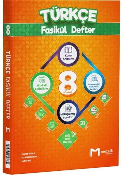 Mozaik Yayınları 8. Sınıf Türkçe Fasikül Defter
