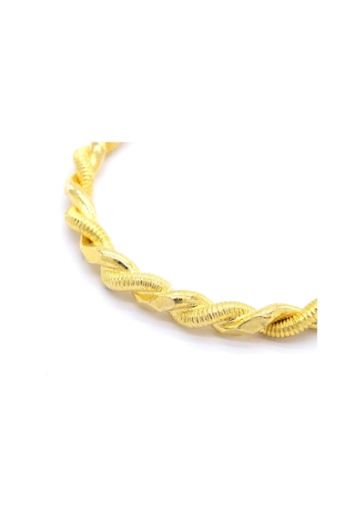 Bz 6.5 Mm 2li Adana Burması 22 Ayar Altın Kaplama Bilezik Blz-3021 Altın