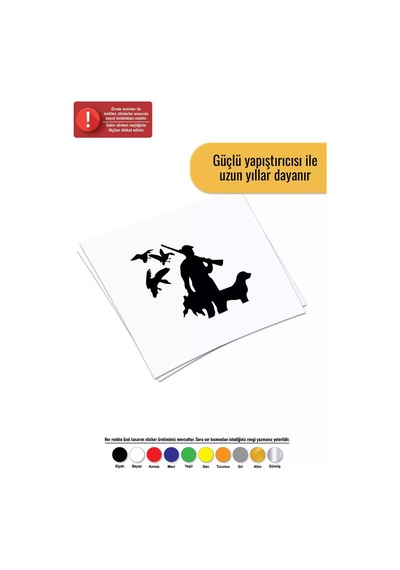 Avcı - Araç, Oto, Laptop, Duvar Uyumlu Sticker 50 50 Cm