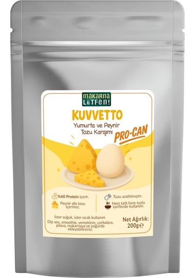Kuvvetto Procan Yumurta Ve Peynir Tozu Karışımı 200 Gram