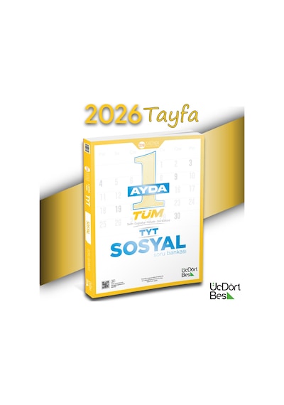 345 Yayınları 1 Ayda Tüm Tyt Sosyal Soru Bankası - Hızlı Tekrar Yeni Nesil