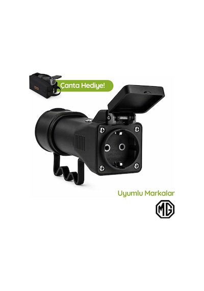 Plugen Tek Çıkışlı V2l Adaptör Mg Uyumlu Schuko Çıkış 3.6 Kw