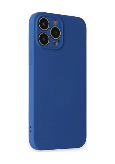 Newface Apple İphone 13 Pro Max Kılıf Nano İçi Kadife Silikon - Lacivert
