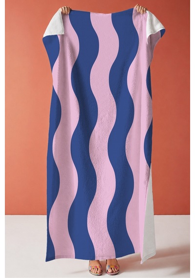Dalgalı Çizgili Plaj Havlusu-minimalist Pembe Lacivert Havuz Deniz Banyo Hızlı Kuruyan Sahil Örtüsü Keten Gölgesi Dalgalı Çizgili Plaj Havlusu-minimalist Pembe Lacivert Havuz Deniz Banyo Hızlı Kuruyan Sahil Örtüsü Keten Gölgesi