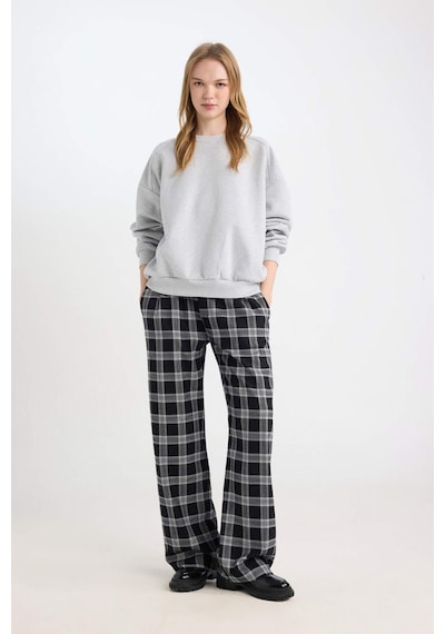 DeFacto Coool Oversize Geniş Kalıp Bisiklet Yaka Basic Düz Kalın Kumaş İçi Yumuşak Tüylü Sweatshirt D9022AXNSGR210 Gri DeFacto Coool Oversize Geniş Kalıp Bisiklet Yaka Basic Düz Kalın Kumaş İçi Yumuşak Tüylü Sweatshirt D9022AXNSGR210 Gri