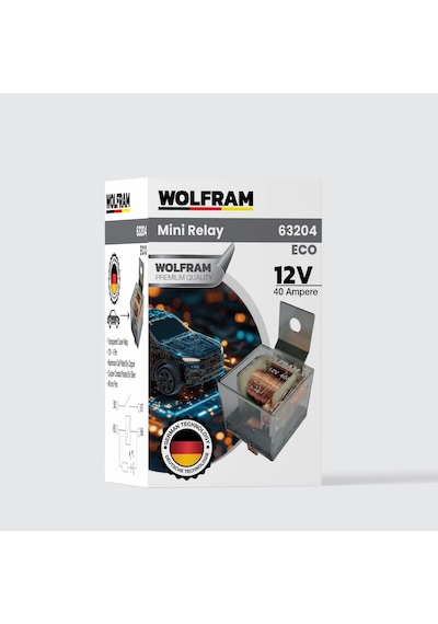 Röle Çift Platinli Şeffaf 4 Uçlu Eco 12v 5 Adet - Wolfram 63204
