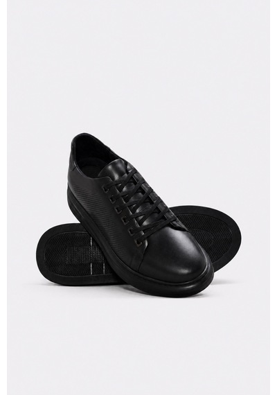Fast Step Hakiki Deri Erkek Casual Ayakkabı 126ma443 Siyah