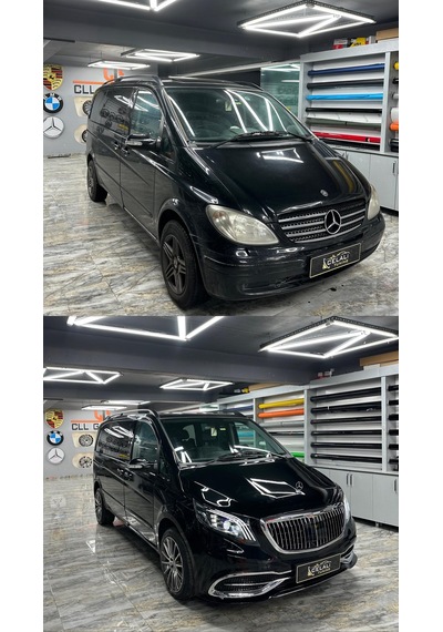 Mercedes V Klass Vito Viano 2006-2015 Uyumlu 2023 Maybach Yükseltme Dönüşüm Body Kit Seti-hazır Stok