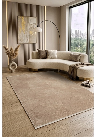 Luxia Lu001b Bej Akrilik Modern Salon Koridor Yatak Ve Oturma Odası Halısı-1770