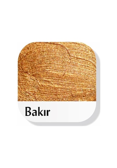 Multi-surface Hibrit Akrilik Boya, 120ml, Su Bazlı, Ahşap Cam Seramik Metal Kumaş Plastik İçin Metalik Bakır Bronz 0,15 L