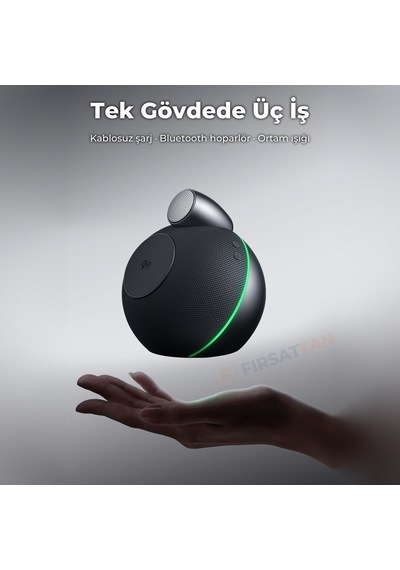 X16 Bluetooth Hoparlör Ve Qi2 25w Manyetik Kablosuz Şarj Cihazı Ortam Işıklı Tws