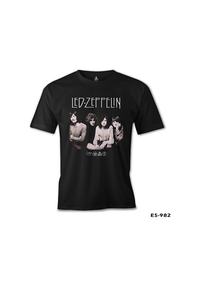 Led Zeppelin - Grup Siyah Erkek Tshirt