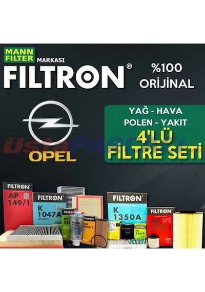Opel Astra H 1.3 Cdtı Mann Filtron Filtre Bakım Seti 2005-2013 (495301340)
