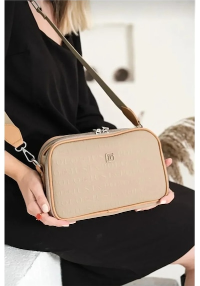 Just Polo Kadın 3d Baskılı Ayarlanabilir Askılı Şık Omuz Çantası Ebat: 16 X 26 Cm Kum - Taba 59296659