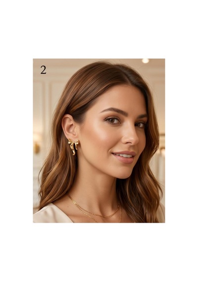 Fiyonk Model Gold Küpe Sarı Sarı