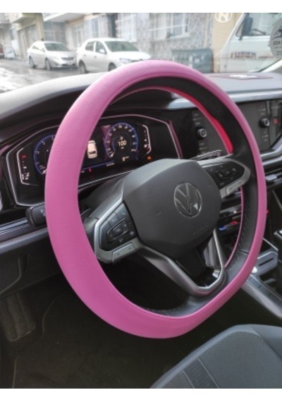 Pembe Silikon Direksiyon Kılıfı