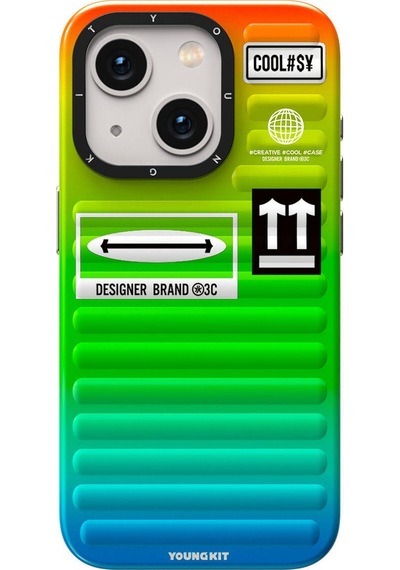 Apple Uyumlu iPhone 15 Kılıf Youngkit The Secret Color Serisi Kapak Yeşil