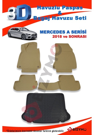 Mercedes A Serisi Hb 2018+ Bej Paspas Ve Bagaj Havuzu Seti Bej