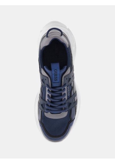 Guess Belluno Deri Erkek Sneaker Ayakkabı Fmpbeuele12 Mavi