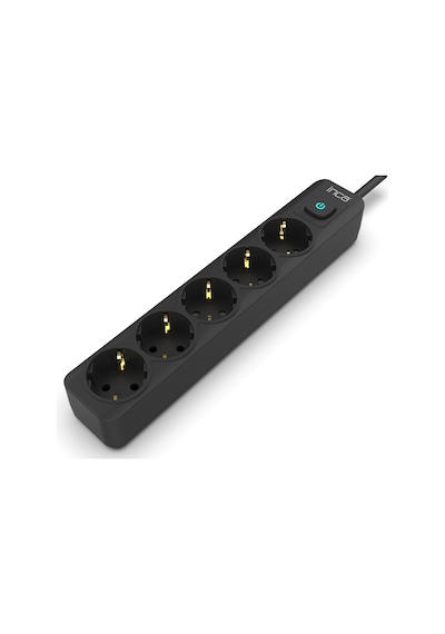 Inca Ipw-44sy 5 Port Akım Korumalı Led Tuşlu Priz 1.5m - Siyah
