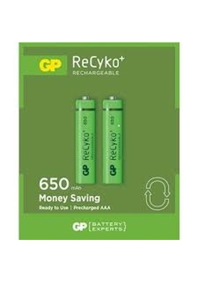 Lunaev Gp Recyko 650mah Aaa Şarjlı İnce Pil 63c092 2li Kart