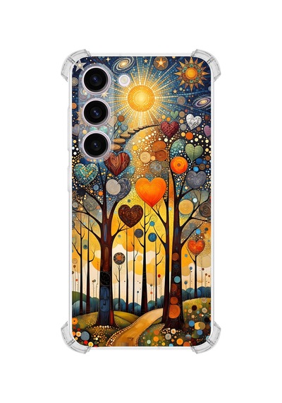 Printify Samsung Galaxy S23 Plus İle Uyumlu Düşlerin Dansı Serisi Yıldız Yolculuğu Tasarımlı Uv Baskılı Köşe Korumalı Antişok Kılıf Şeffaf