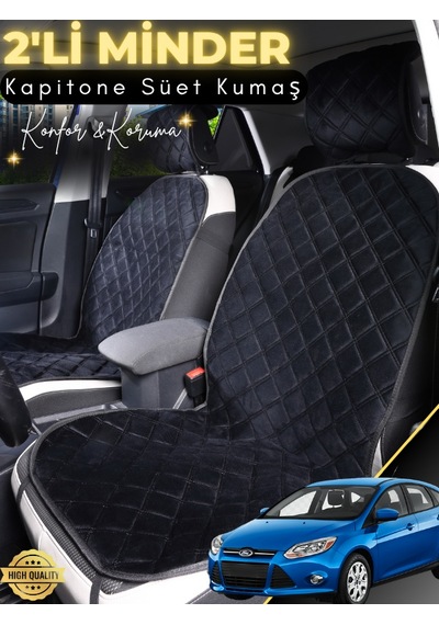Ford Focus Uyumlu 2'li Süet Oto Koltuk Minderi Terletmez Universal Oto Koltuk Kılıfı A10
