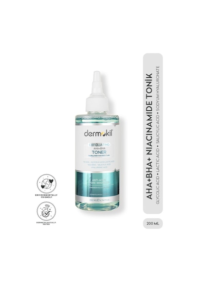 Dermokil Exfoliating Aha+Bha Niacinamide Tonik 200 ML