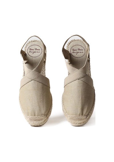Sandalet Kadın Ter Toni Pons Elastic Linen Stone Pedra Taş