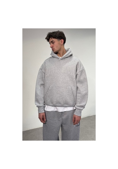 Zaee Zaeestudıo Renge Renk Baskılı Oversize Sweatshirt Gümüş Gri
